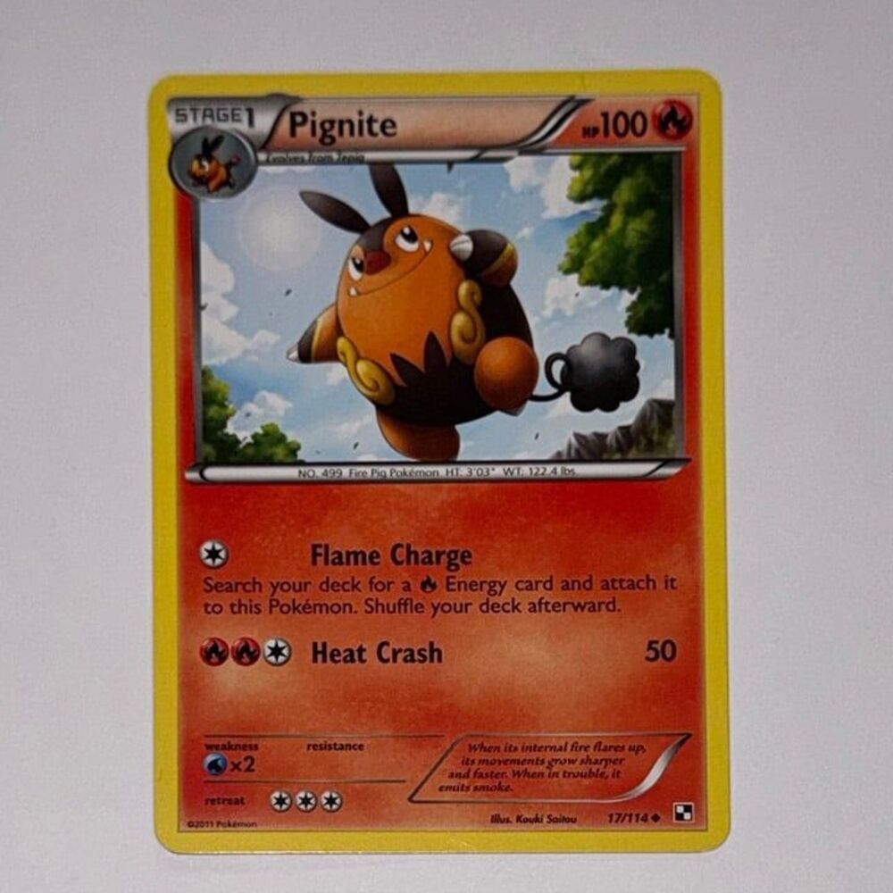 POKEMON CARD: Pignite #17/114 (Pokemon Black & White)